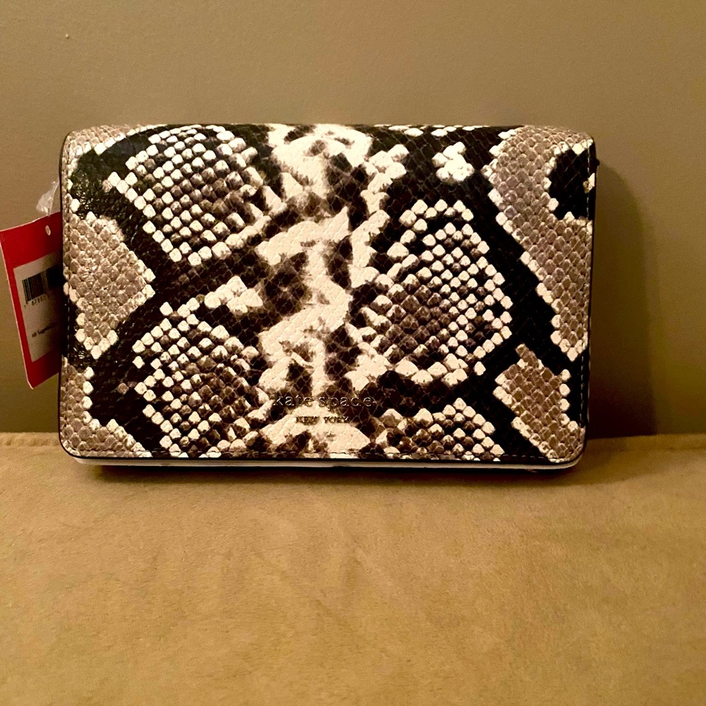 Kate Spade Spencer python chain wallet